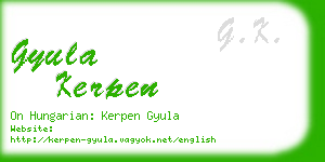 gyula kerpen business card